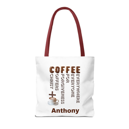Coffee & Christ Tote Bag – Faith-Based Coffee Lover Gift
