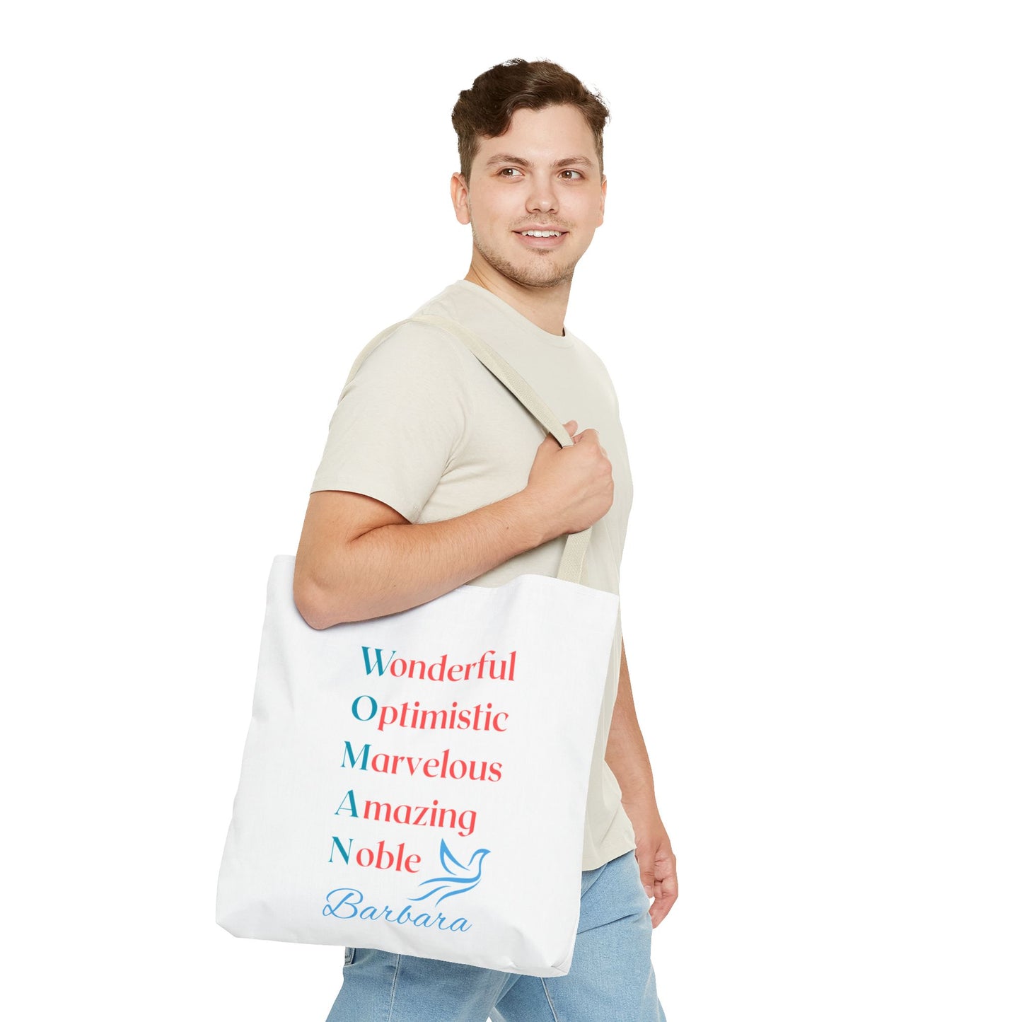 Wonderful Optimistic Marvelous Amazing Noble — WOMAN Inspirational Tote Bag