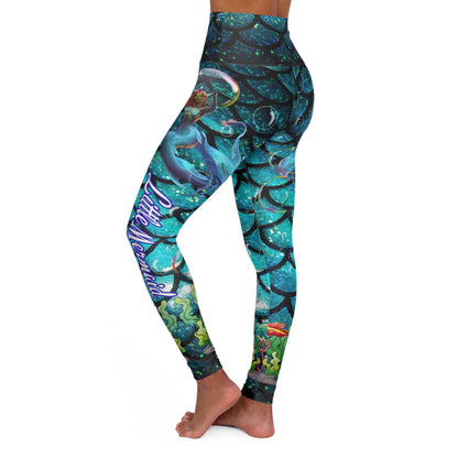 Ladies Little Mermaid High Waisted Yoga Leggings V2