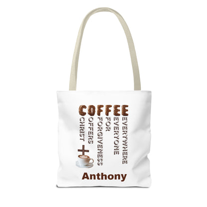 Coffee & Christ Tote Bag – Faith-Based Coffee Lover Gift