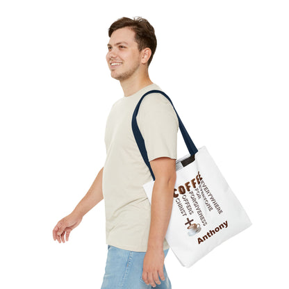 Coffee & Christ Tote Bag – Faith-Based Coffee Lover Gift