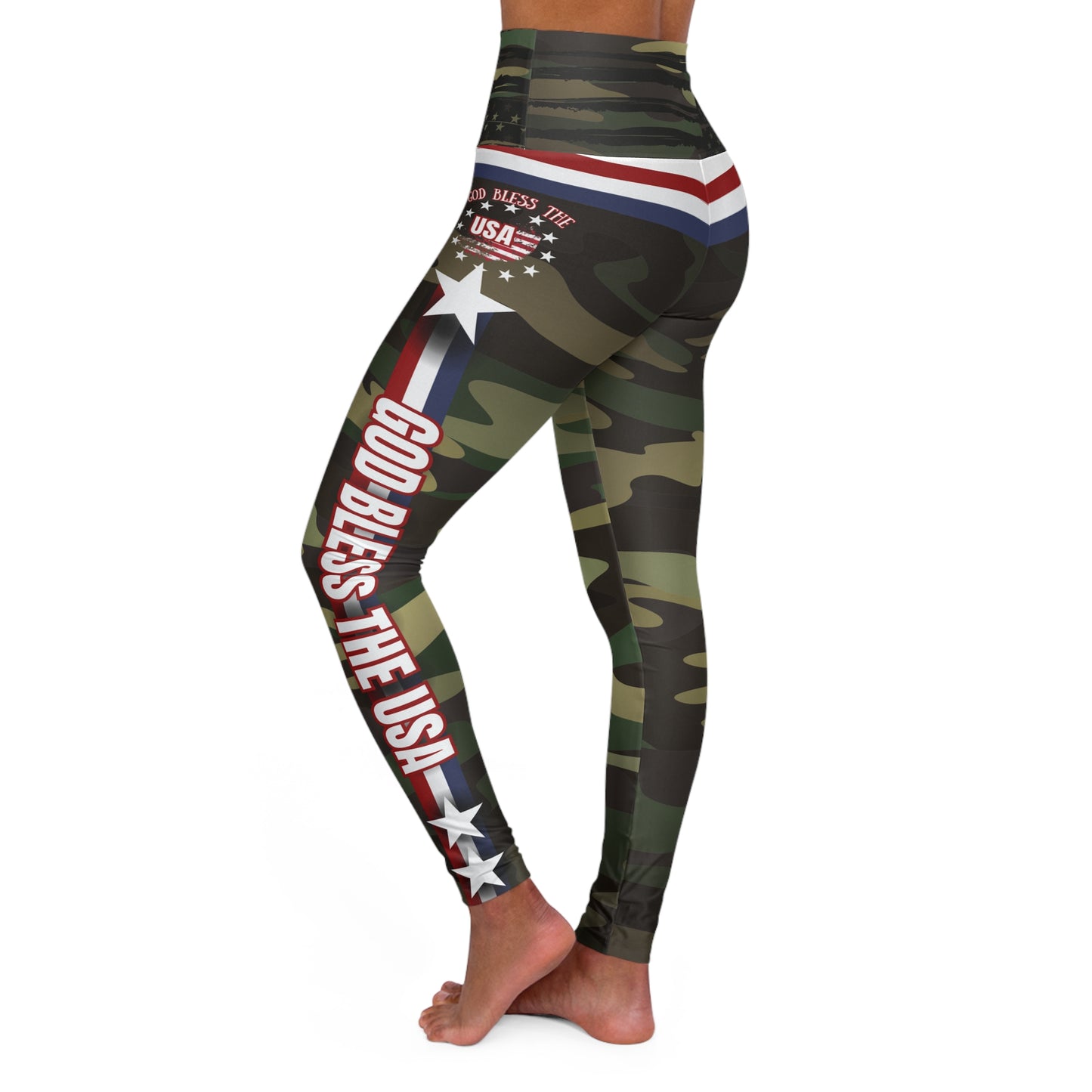 (TOP SELLER 🔥) God Bless the USA Leggings Cameo V2