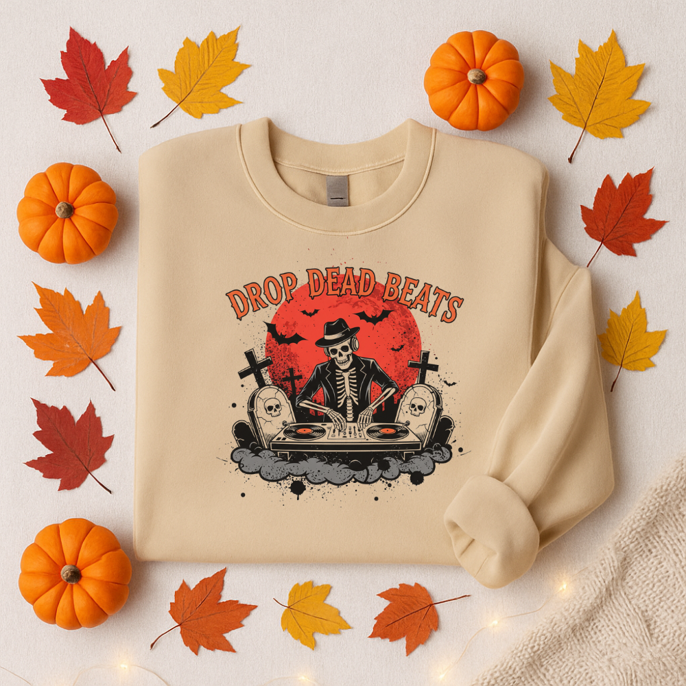 Drop Dead Beats DJ Skeleton Shirt