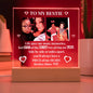 To My Bestie 2 Photo & Year Personalized Acrylic Square Plaque