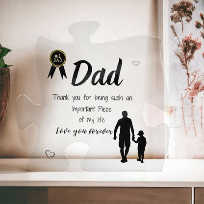 Dad - Son Acrylic Puzzle Plaque