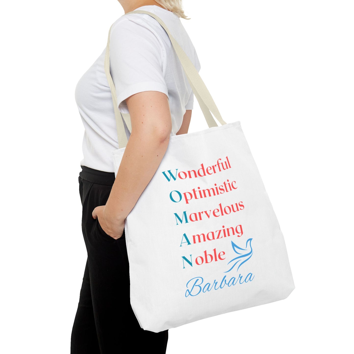 Wonderful Optimistic Marvelous Amazing Noble — WOMAN Inspirational Tote Bag