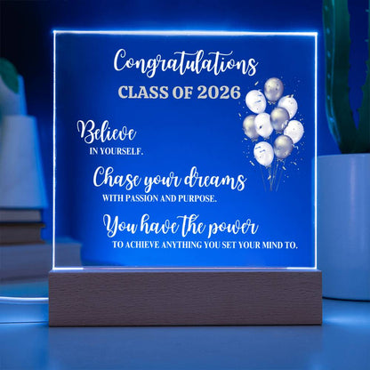 Congratulations Class of 2026 Acrylic Plaque – Graduation Keepsake