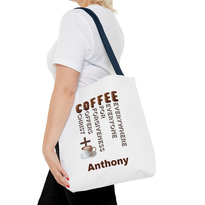 Coffee & Christ Tote Bag – Faith-Based Coffee Lover Gift