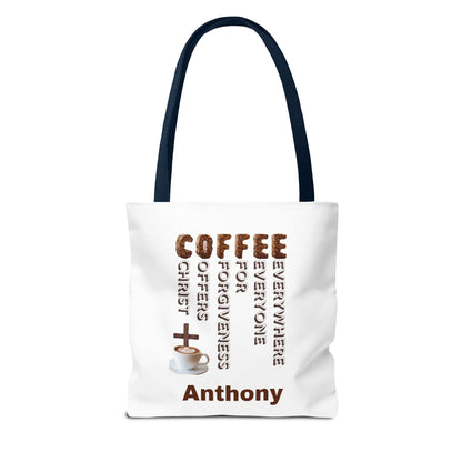 Coffee & Christ Tote Bag – Faith-Based Coffee Lover Gift