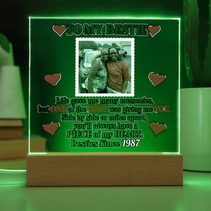 To My Bestie Acrylic Square Plaque