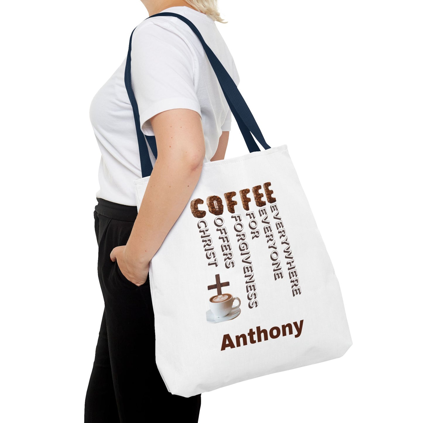 Coffee & Christ Tote Bag – Faith-Based Coffee Lover Gift