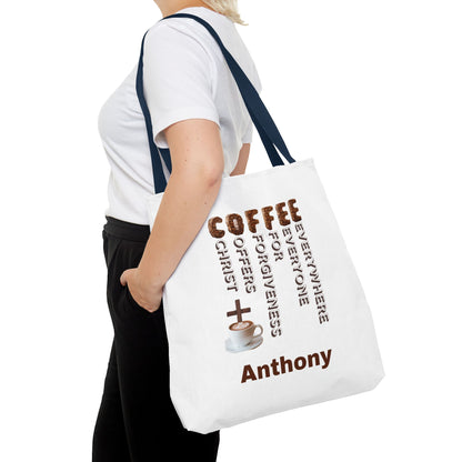 Coffee & Christ Tote Bag – Faith-Based Coffee Lover Gift