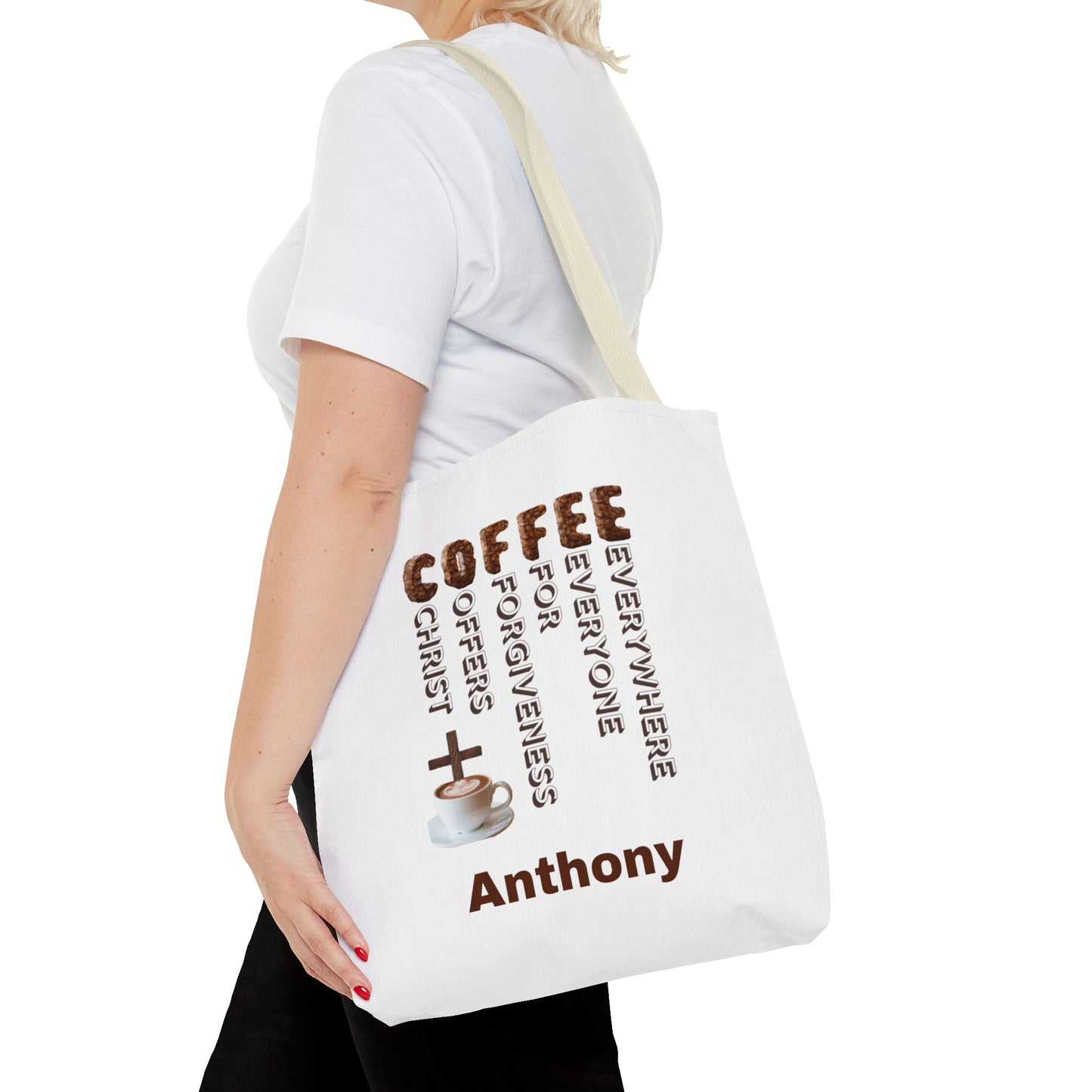 Coffee & Christ Tote Bag – Faith-Based Coffee Lover Gift