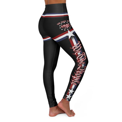 (TOP SELLER 🔥) God Bless the USA Leggings Black