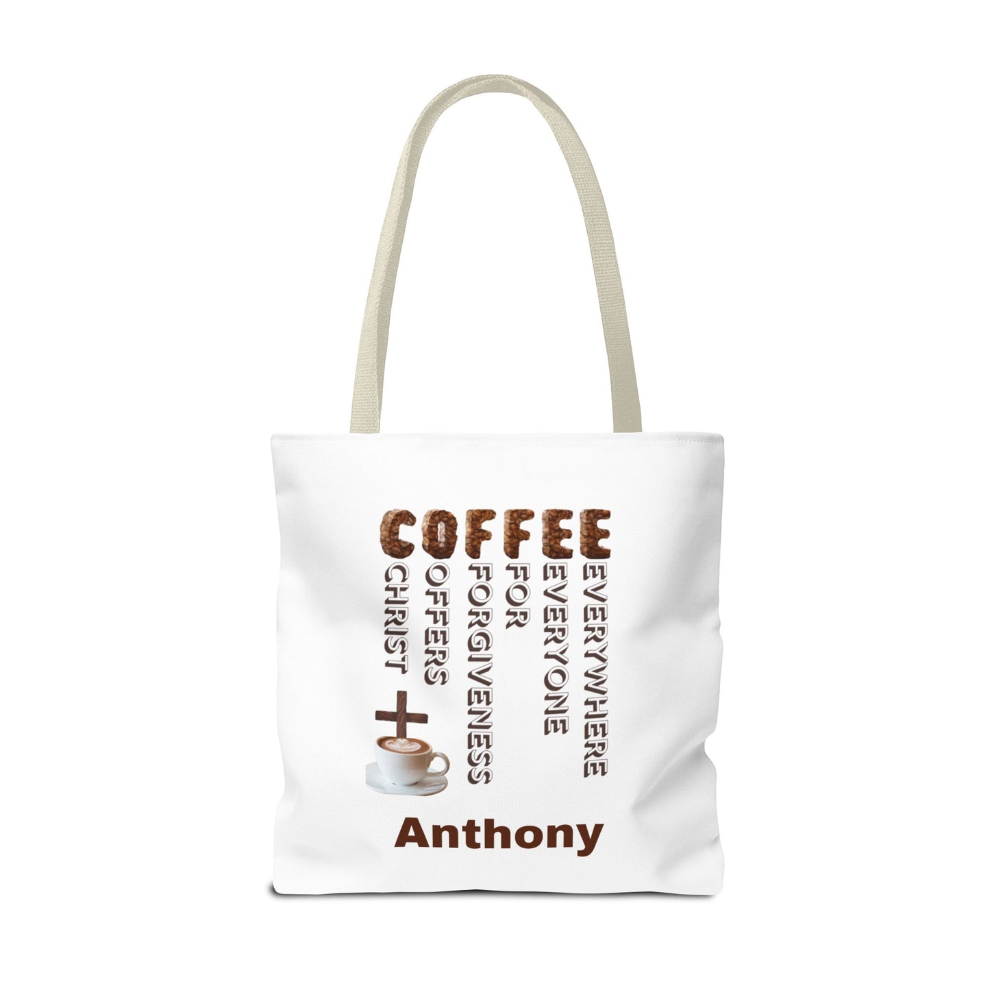 Coffee & Christ Tote Bag – Faith-Based Coffee Lover Gift