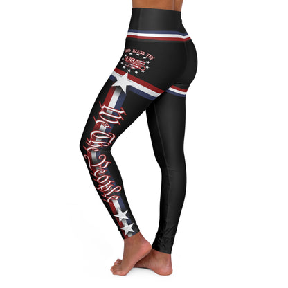 (TOP SELLER 🔥) God Bless the USA Leggings Black