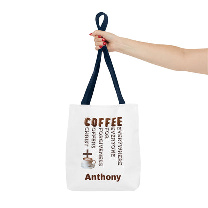 Coffee & Christ Tote Bag – Faith-Based Coffee Lover Gift