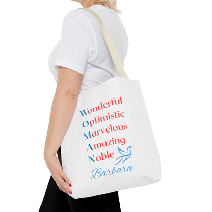 Wonderful Optimistic Marvelous Amazing Noble — WOMAN Inspirational Tote Bag