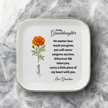 Personalized To My Granddaughter Jewelry Dish