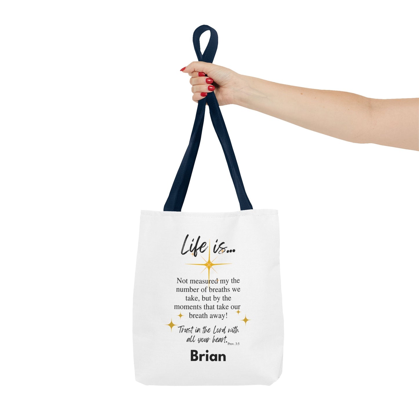 Inspirational 'Life Is...' Quote Tote Bag — Faith & Gratitude Canvas Bag