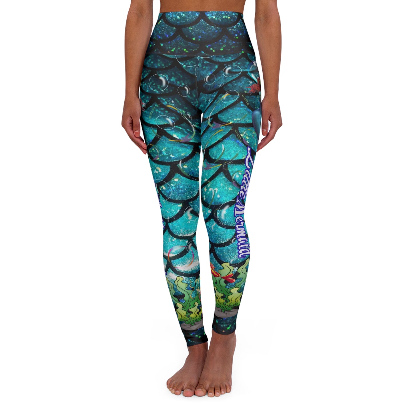Ladies Little Mermaid High Waisted Yoga Leggings V2
