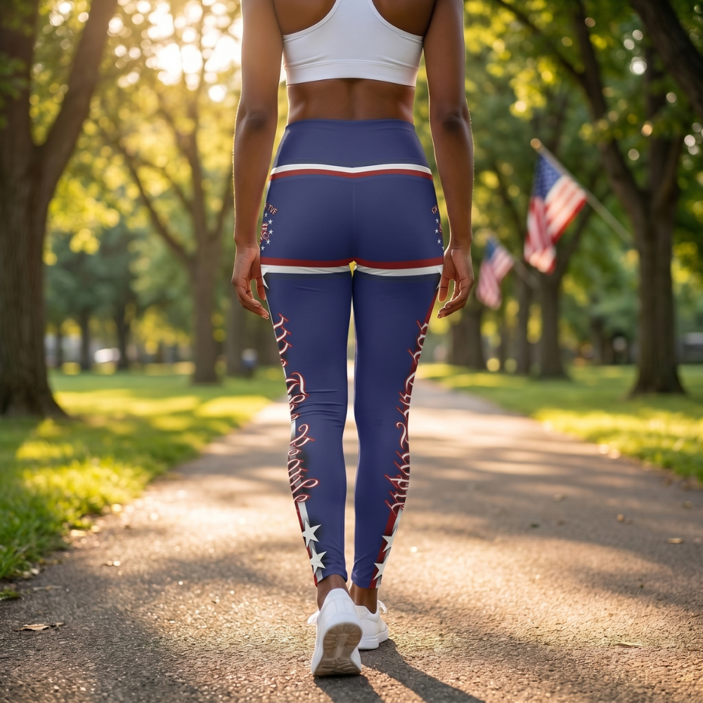(TOP SELLER 🔥) God Bless the USA Leggings Navy