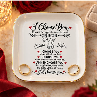 Personalized I Choose You Jewelry Dish – Romantic Gift for Couples