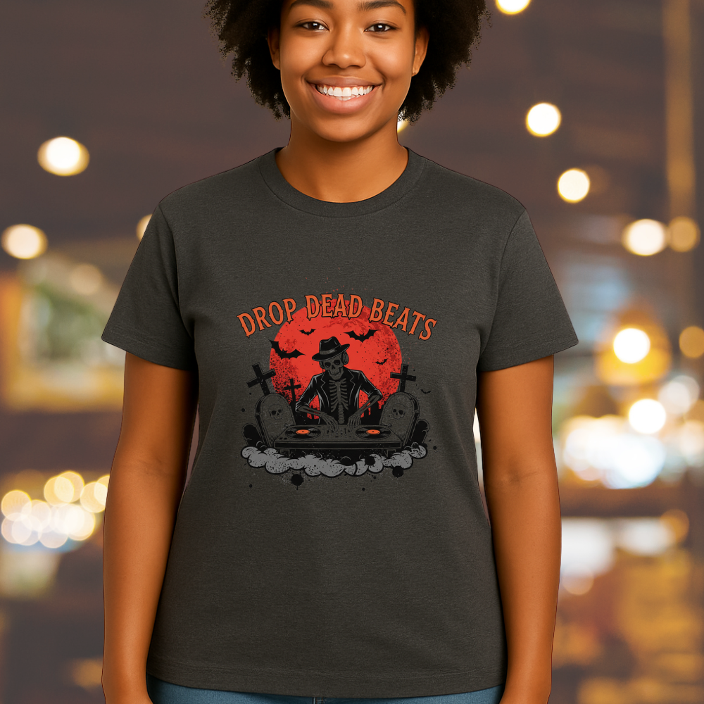 Drop Dead Beats DJ Skeleton Shirt