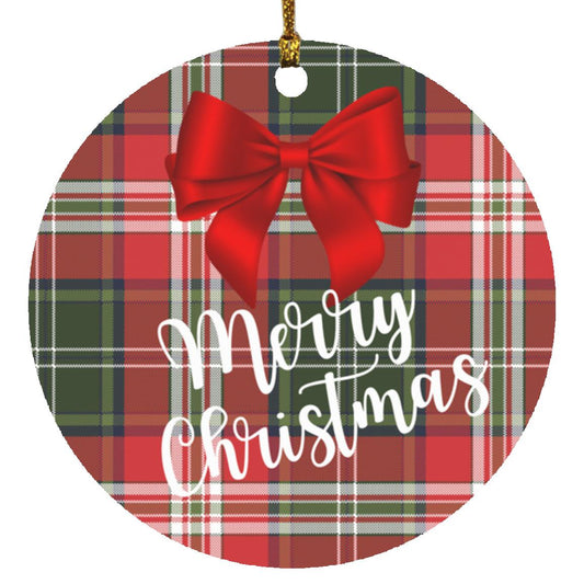Merry Christmas Circle Ornament