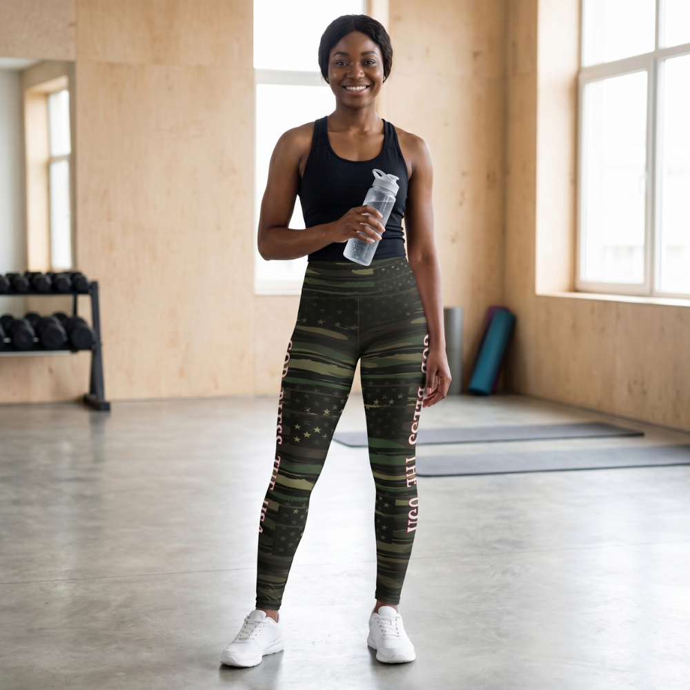 (TOP SELLER 🔥) God Bless the USA Leggings Cameo