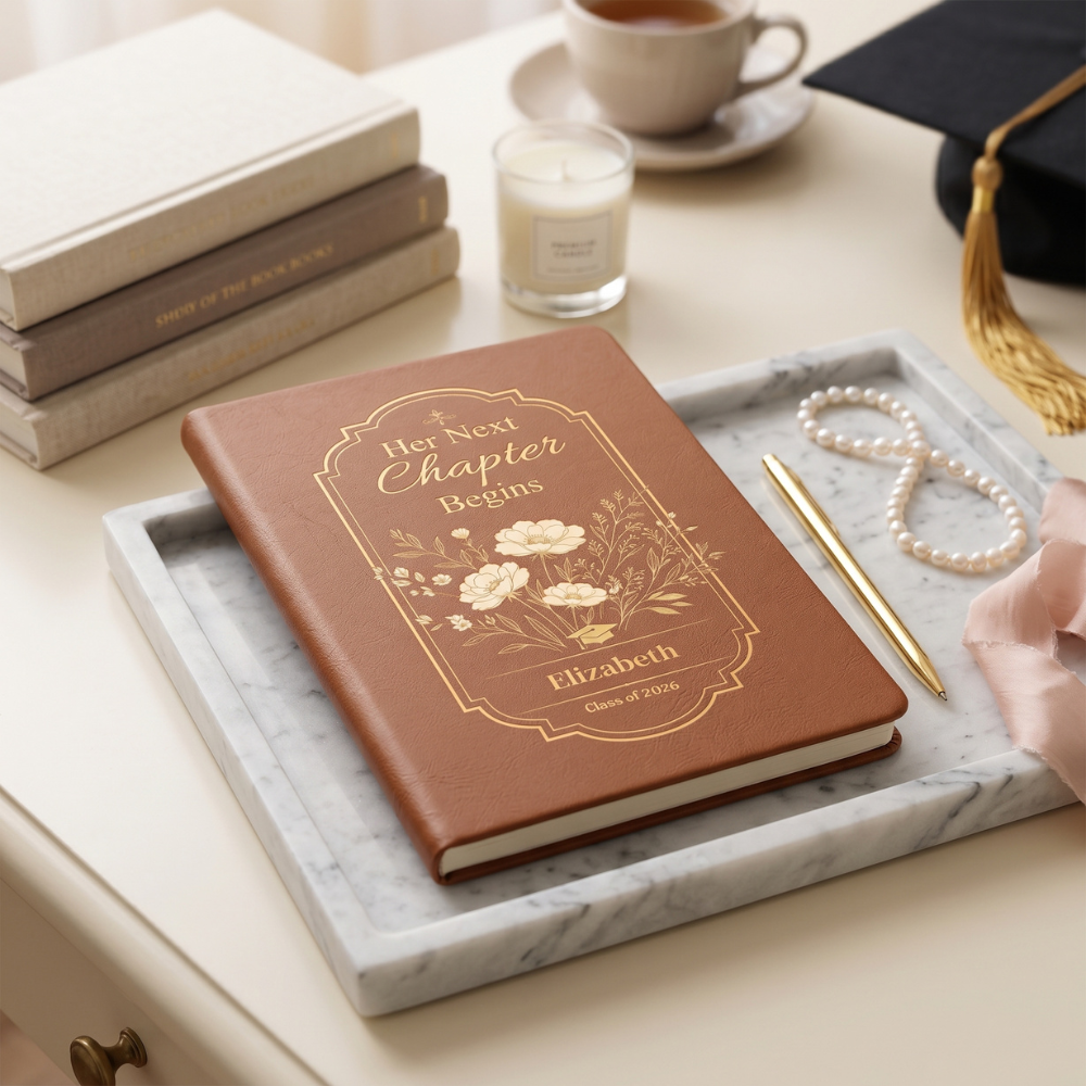 (TOP SELLER 🔥) Personalized Graduation Journal for Her – Her Next Chapter Begins | Class of 2026 Gift