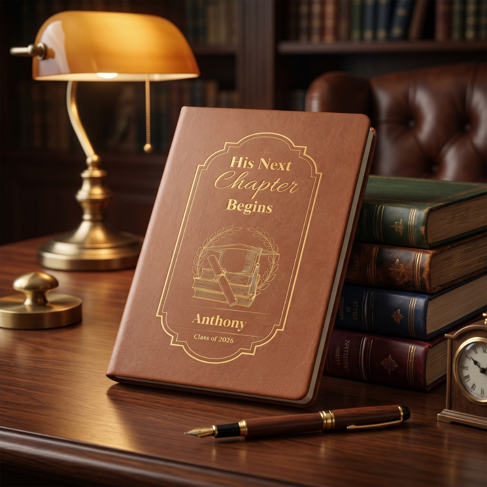 (TOP SELLER 🔥) Personalized Graduation Journal for Him – His Next Chapter Begins | Class of 2026 Gift