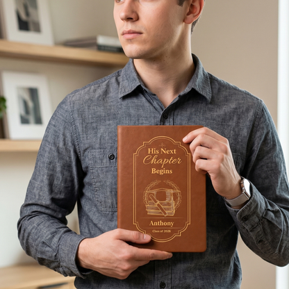 (TOP SELLER 🔥) Personalized Graduation Journal for Him – His Next Chapter Begins | Class of 2026 Gift