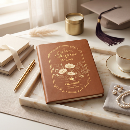 (TOP SELLER 🔥) Personalized Graduation Journal for Her – Her Next Chapter Begins | Class of 2026 Gift