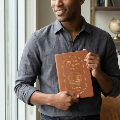 (TOP SELLER 🔥) Personalized Graduation Journal for Him – His Next Chapter Begins | Class of 2026 Gift