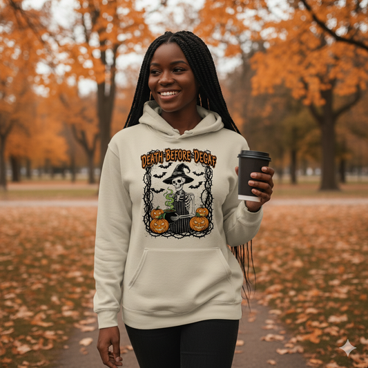 Death Before Decaf Skeleton Barista Shirt