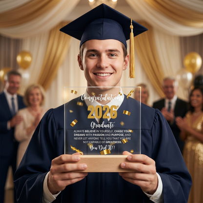 Congratulations Graduate Acrylic Plaque – Graduation Keepsake Gift