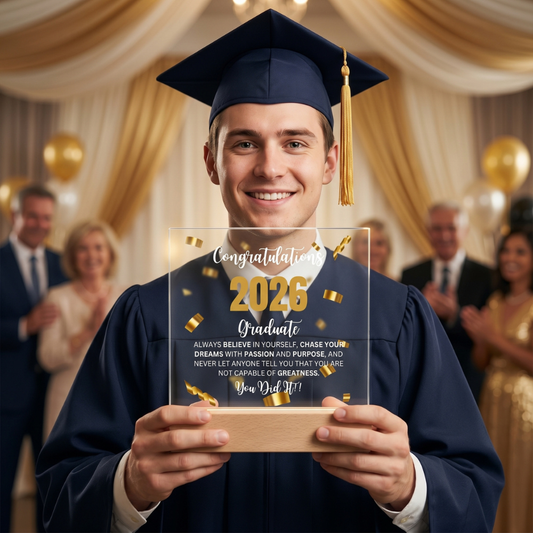 (TOP SELLER 🔥) Congratulations Graduate Acrylic Plaque – Graduation Keepsake Gift