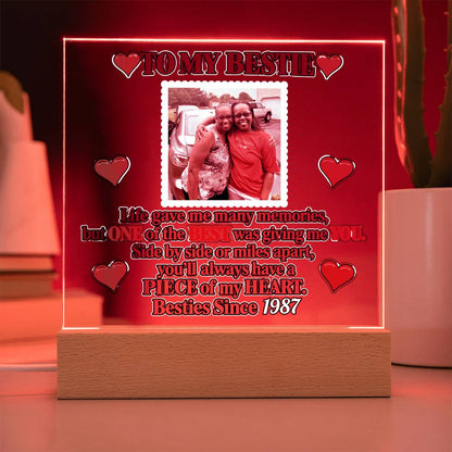 To My Bestie Acrylic Square Plaque
