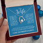 To My Wife (Blue Card) | I Love You Forever & Always | Forever Love Necklace - Gift for Soulmate