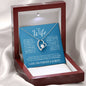 To My Wife (Blue Card) | I Love You Forever & Always | Forever Love Necklace - Gift for Soulmate