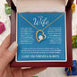 To My Wife (Blue Card) | I Love You Forever & Always | Forever Love Necklace - Gift for Soulmate