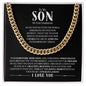 To My Son - On Your Graduation | A Beautiful Beginning To Your Next Chapter | Cuban Link Chain - ALL4THEGIFTOFIT