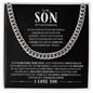 To My Son - On Your Graduation | A Beautiful Beginning To Your Next Chapter | Cuban Link Chain - ALL4THEGIFTOFIT
