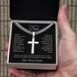 To My Amazing Dad | First Man I Ever Loved | Cuban Chain with Artisan Cross Necklace - Gift for Father's Day, Birthdays, Holidays, Just Because - ALL4THEGIFTOFIT