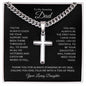 To My Amazing Dad | First Man I Ever Loved | Cuban Chain with Artisan Cross Necklace - Gift for Father's Day, Birthdays, Holidays, Just Because - ALL4THEGIFTOFIT
