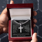 To My Amazing Dad | First Man I Ever Loved | Cuban Chain with Artisan Cross Necklace - Gift for Father's Day, Birthdays, Holidays, Just Because - ALL4THEGIFTOFIT