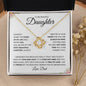 To My Beautiful Daughter | The Most Beautiful Chapter | Love Dad | Love Knot Necklace - ALL4THEGIFTOFIT