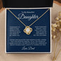 To My Beautiful Daughter | Forever My Bright Shining Star | Love Knot Necklace
