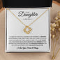 (BEST SELLER 🔥)To My Daughter | I Closed My Eyes | Love Knot Necklace